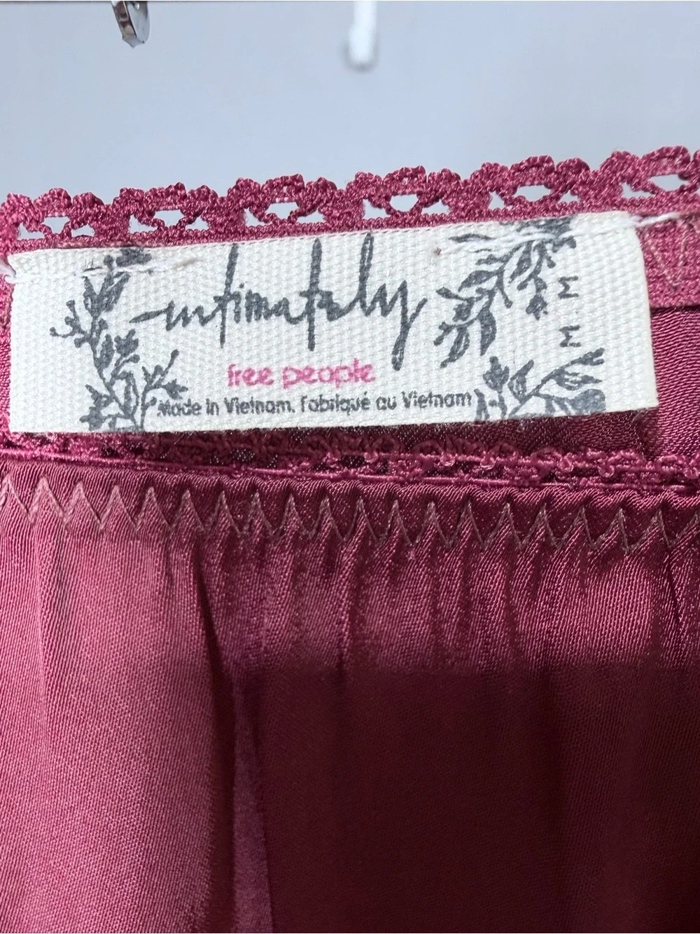 Free People Intimately Summer Lover Slip Set NWT Lace Satin Cami Skirt M